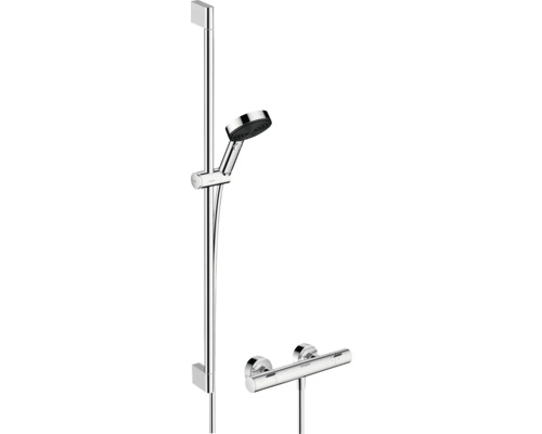 hansgrohe Duscharmatur mit Thermostat PULSIFY SELECT S 105 3JET RELAXATION ECOSMART chrom inkl. Brausestangenset 90 cm 24261000 hansgrohe Duscharmatur mit Thermostat PULSIFY SELECT S 105 3JET RELAXATION ECOSMART chrom inkl. Brausestangenset 90 cm 24261000