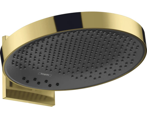 Kopfbrause hansgrohe Rainfinity 360 3jet rund Ø 360 mm mit Wandanschluss polished gold optic 26234990 Kopfbrause hansgrohe Rainfinity 360 3jet rund Ø 360 mm mit Wandanschluss polished gold optic 26234990