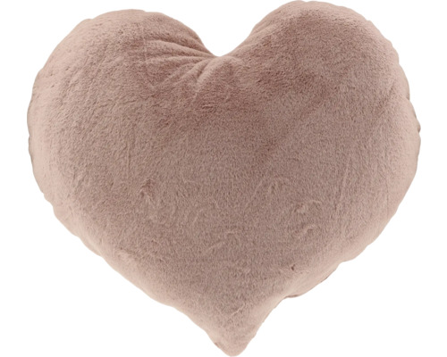 Herzförmiges Dekokissen aus Plüsch