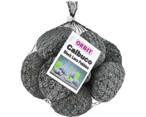 Sack mit Orbit Calbuco schwarzen Lavasteinen für Aquarien
