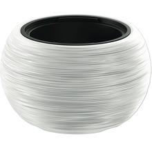 Runder Pflanzkübel mit geflochtener Optik