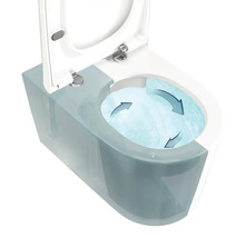 Wand-Tiefspülklosett mit Wasserwirbelspülung