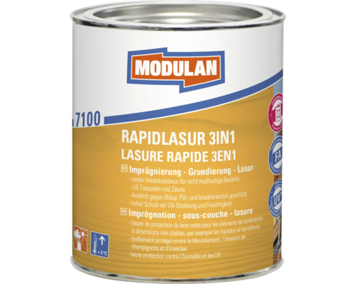 MODULAN Rapidlasur 3in1 FS eiche 750 ml Modulan Rapidlasur 3in1 Dose für Holz, Imprägnierung, Grundierung und Lasur
