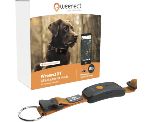Weenect XT GPS Tracker für Hunde mit lebenslanger Garantie und Julius K9 Halsband