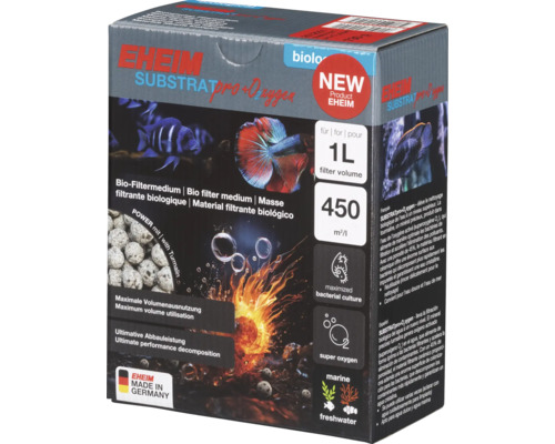 Eheim Substrat Pro Plus Oxygen Bio-Filtermedium Verpackung mit Fischen