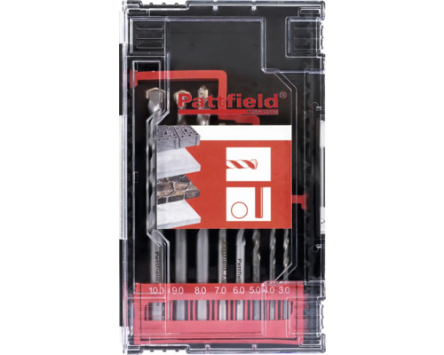 Pattfield Steinbohrer Set in transparenter Verpackung mit verschiedenen Größen.