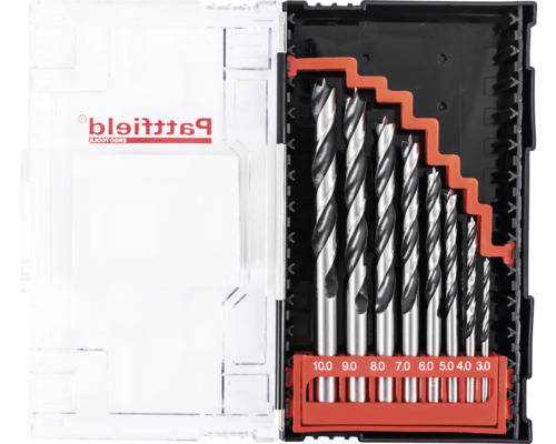 Holzbohrer-Satz mit verschiedenen Größen in Aufbewahrungsbox