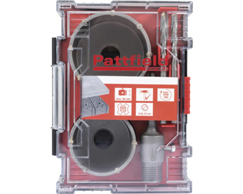 Pattfield Bohrerset für Dosenbohrer in transparenter Verpackung