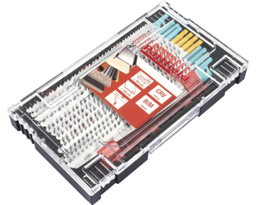 Pattfield Ergo Tools Zubehörsatz in einer transparenten Kunststoffbox