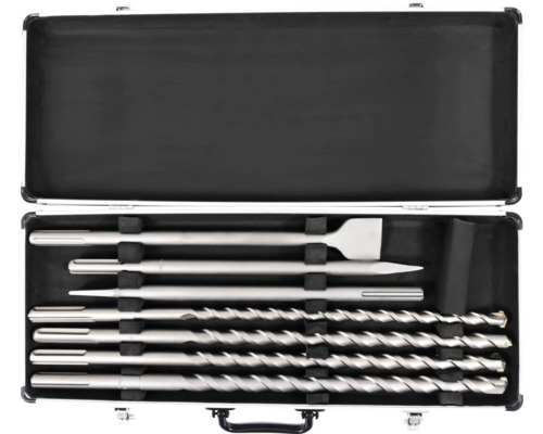 Bohrhammer-Meißel- und Bohrer-Set in Werkzeugkoffer
