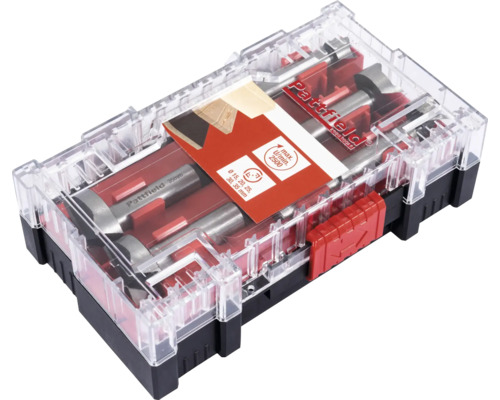 Pattfield Forstnerbohrer Set in transparenter Aufbewahrungsbox