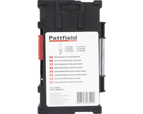 Pattfield HSS Kegelsenker Set 6-teilig Rundschaft