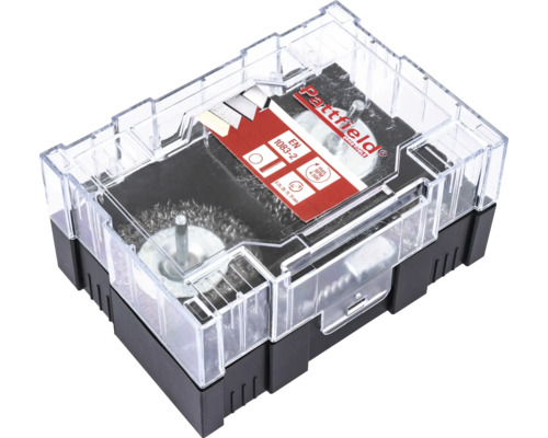 Pattfield CH40 Werkzeug-Drahtbürsten-Set in transparenter Kunststoffbox
