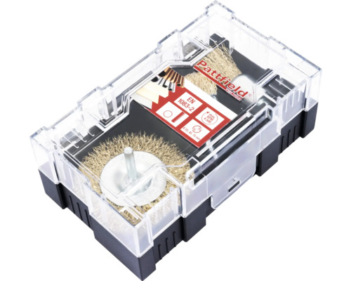 Drahtbürsten Set von Pattfield im Aufbewahrungskoffer