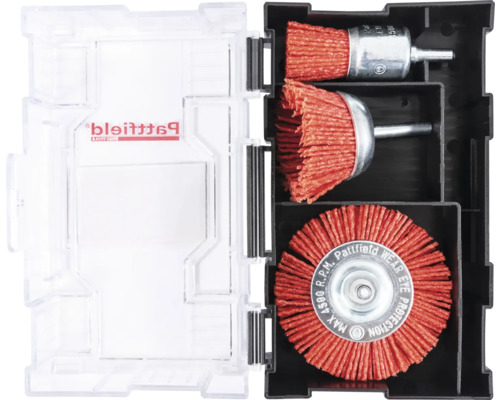 Pattfield Drahtbürsten Set mit drei Bürsten in Kunststoffbox