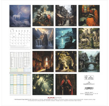 Wandkalender mit Fantasy-Motiven und Kalendarium