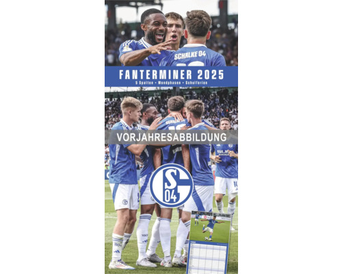 Schalke 04 Fan Terminkalender 2025 mit Mannschaftsbild