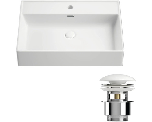 Aufsatzwaschbecken mit Ablaufgarnitur