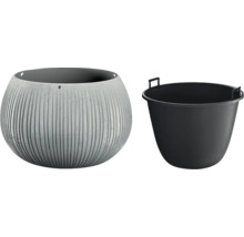 Abbildung eines Pflanzgefäßes und eines Mörtelkübels