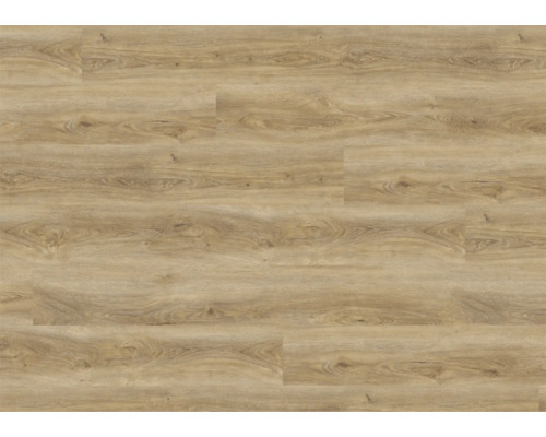 Handmuster zu Vinylboden Eiche Malaga Landhausdiele Klickverbindung 2200 x 217 x 9,1 mm Nahaufnahme von hellem Laminatboden mit Holzstruktur