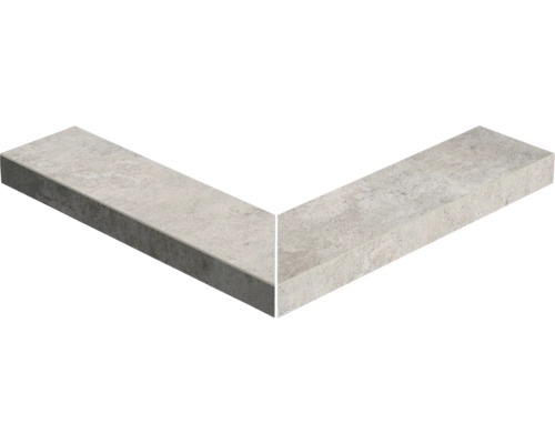 FLAIRSTONE Poolumrandung Beckenrandstein Loft Grey Aussen-Eckstück 90° grau 60 cm x 15 cm x 5 cm FLAIRSTONE Poolumrandung Beckenrandstein Loft Grey Aussen-Eckstück 90° grau 60 cm x 15 cm x 5 cm