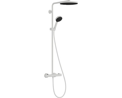 Duschsäule inkl. Thermostat hansgrohe Pulsify S Puro 260 1jet weiß matt 24236700 Duschsäule mit Kopf- und Handbrause