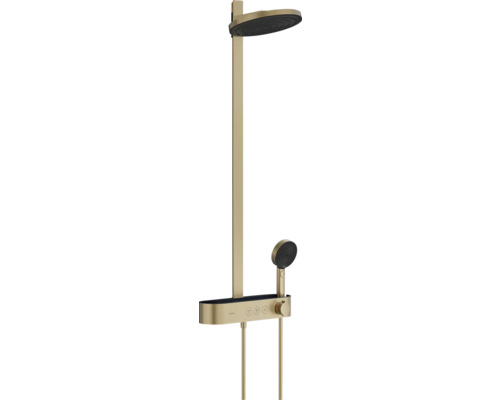 Duschsäule inkl. Thermostat hansgrohe Pulsify S 260 2jet bronze gebürstet 24240140 Duschsystem mit Kopfbrause und Handbrause