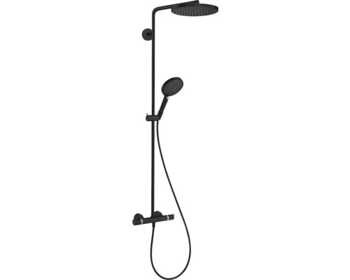 Duschsäule inkl. Thermostat hansgrohe Raindance Select S 240 1jet PowderRain schwarz matt 27633670