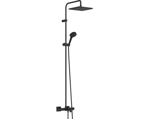 Duschsäule inkl. Badewannenthermostat hansgrohe Vernis Shape 240 1jet schwarz matt 26900670 Duschsäule inkl. Badewannenthermostat hansgrohe Vernis Shape 240 1jet schwarz matt 26900670