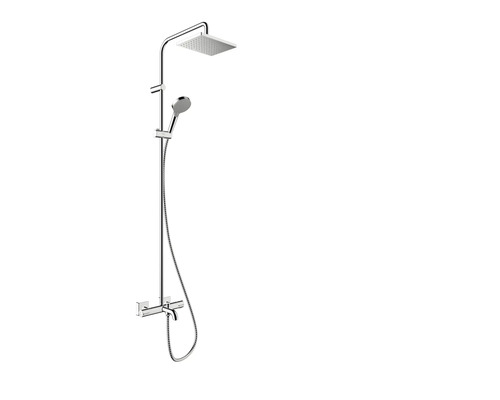Duschsäule inkl. Badewannenthermostat hansgrohe Vernis Shape 230 1jet EcoSmart chrom glänzend 26098000 Duschsäule inkl. Badewannenthermostat hansgrohe Vernis Shape 230 1jet EcoSmart chrom glänzend 26098000