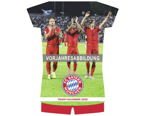 Trikotkalender 2025 mit Spielern des FC Bayern München