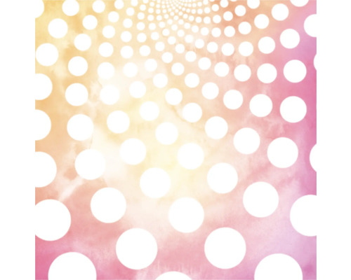 Fototapete Vlies FLX5-067 Fibonacci Sunset 5-tlg. 250 x 250 cm Abstraktes Muster aus Punkten auf farbigem Hintergrund