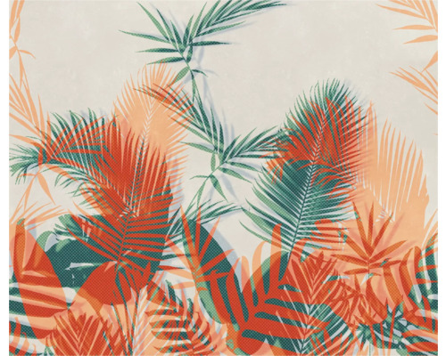 Fototapete Vlies FLX6-038 Tropical Trip 6-tlg. 250 x 300 cm Dekorative Tapete mit Blättern