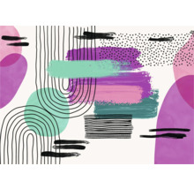 Abstrakte Wanddekoration mit Linien und Flächen