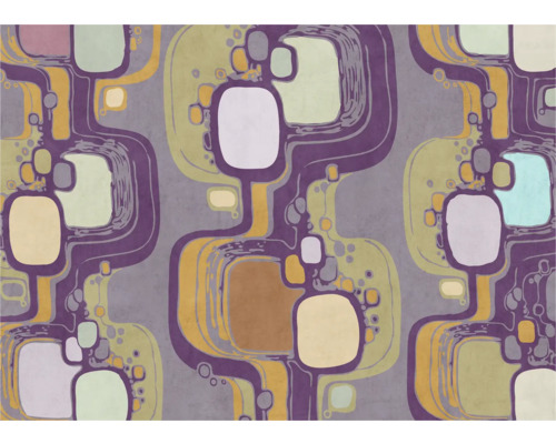 Muster mit stilisierten Formen und Linien für Wandgestaltung