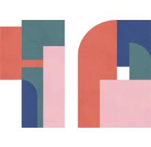 Grafische Illustration mit geometrischen Formen