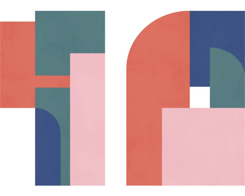 Grafische Illustration mit geometrischen Formen