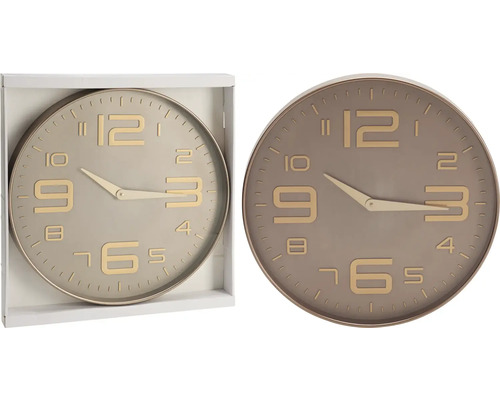Wanduhr taupe oder terra Ø 50,7 cm farbig sortiert Wanduhr mit Ziffernblatt in Verpackung