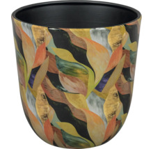 Blumentopf mit Blattmuster