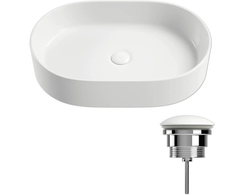 Aufsatzwaschbecken mit Ablaufgarnitur