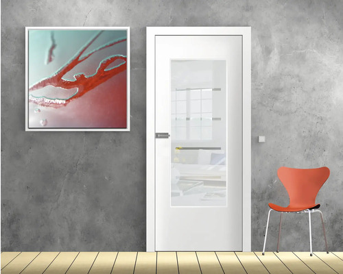 Pertura Glaseinsatz ESG LAG3 / LA-HD 4-Streifendesign 66x142 cm