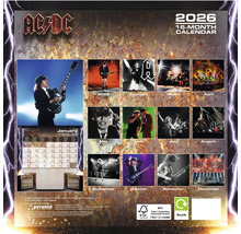 AC/DC 2026 16-Monats-Kalender mit Bandfotos