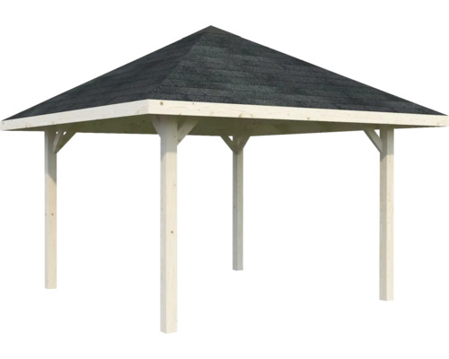 Holzpavillon mit Bitumendach