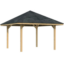 Holzpavillon mit Ziegeldach