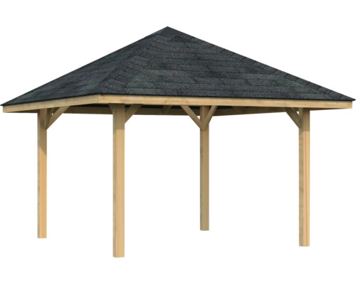 Holzpavillon mit Ziegeldach