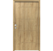 Holztür mit Türgriff und Schlüsselloch