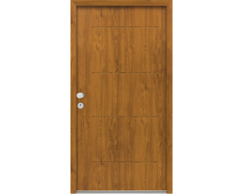 Splendoor Wohnungseingangstür L1 Stahl 950x2000 mm Golden Oak DIN Links (nach innen öffnend) RC 2 inkl. Beschlagset und Profilzylinder mit 3 Schlüssel,Montageschrauben Splendoor Wohnungseingangstür L1 Stahl 950x2000 mm Golden Oak DIN Links (nach innen öffnend) RC 2 inkl. Beschlagset und Profilzylinder mit 3 Schlüssel,Montageschrauben