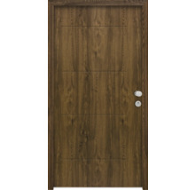 Holztür mit Griff und Schlüsselloch