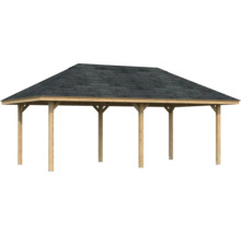 Holzcarport mit Bitumenschindeln