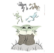 Wandtattoo mit Yoda und Fröschen